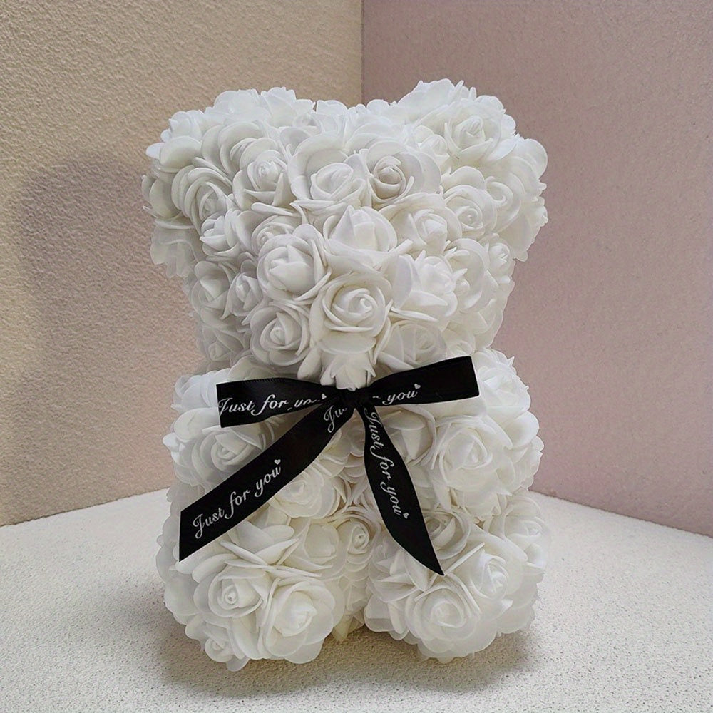 Bear of artificial roses - 24,5cm