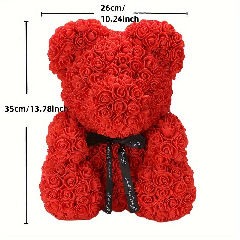 Bear of artificial roses - 35cm